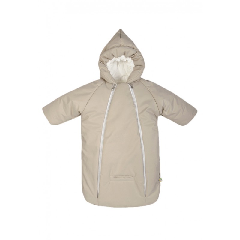 Меховой конверт-комбинезон с ручками "Айс" цвет: бежевый 929/14