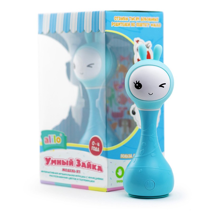 Интерактивная игрушка-погремушка Умный зайка alilo R1 c распознаванием цветов цвет: синий 60402 Интерактивная игрушка-погремушка Умный зайка alilo R1 c распознаванием цветов цвет: синий 60402