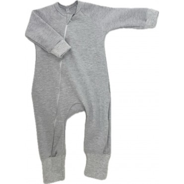 Комбинезон на молнии из хлопка 68 см Т-216/серый