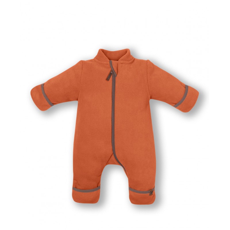 Флисовый комбинезон-поддева Cute 56-62 см цвет: светлый кирпичный 1645-171