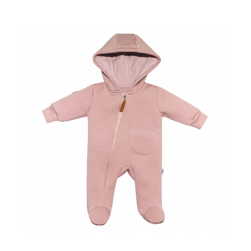 Комбинезон из футера с начесом Toucan 62 см цвет: пудра 1632-01