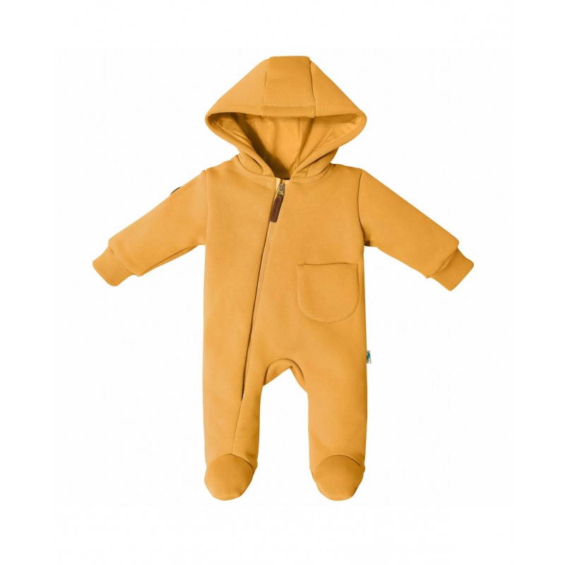 Комбинезон из футера с начесом Toucan 68 см цвет: темная горчица 1632-131 Комбинезон из футера с начесом Toucan 68 см цвет: темная горчица 1632-131