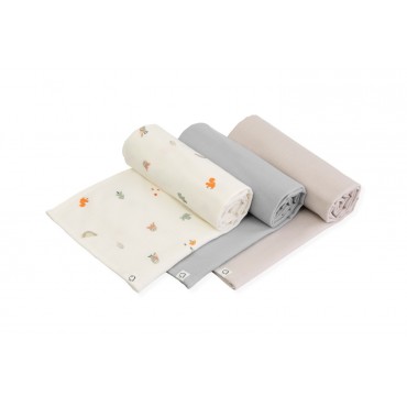 Набор фланелевых пеленок 3 шт Buba Kids Заповедный лес/ серый/ бежевый BKFLSW4 Набор фланелевых пеленок 3 шт Buba Kids Заповедный лес/ серый/ бежевый BKFLSW4