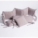Защита-бампер для детской кроватки " Soft Cotton" мокко СК1/4-05.8