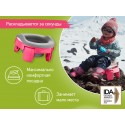 Горшок дорожный складной с многоразовой вкладкой HandyPotty 3 в 1 цвет: фуксия HP-255FG