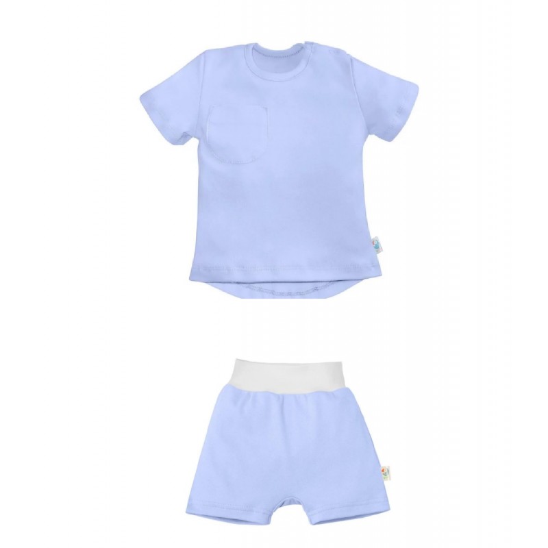 Комплект шорты + футболка 68 см цвет: небесно-голубой 1900-12/2100-12 Комплект шорты + футболка 68 см цвет: небесно-голубой 1900-12/2100-12