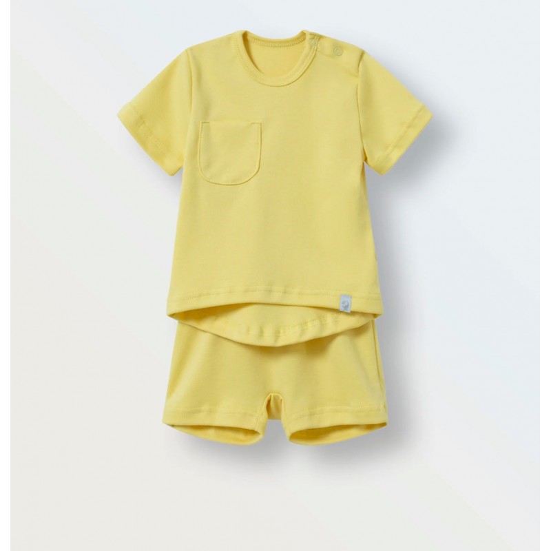 Комплект шорты + футболка 68 см цвет: банановый 3540-113 Комплект шорты + футболка 68 см цвет: банановый 3540-113