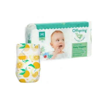 Эко-подгузники Offspring M 6-10 кг 42 шт цвет: апельсины