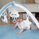 Мягкий развивающий коврик-манеж с дугами + сетка и шарики " Облачко" 751