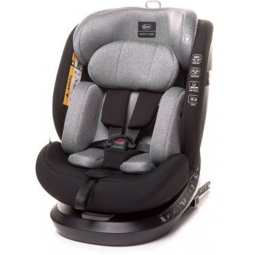 Автокресло детское с Isofix 0-36 кг 4Baby Roto-fix New цвет: grey