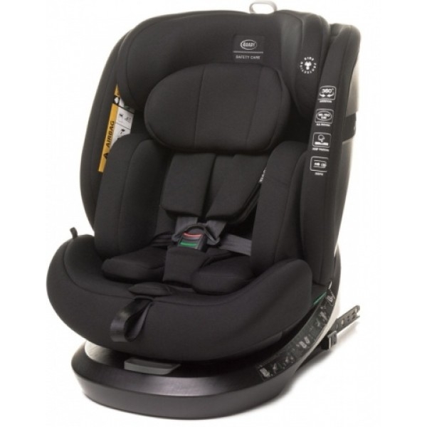 Автокресло детское с Isofix 0-36 кг 4Baby Roto-fix New цвет: black