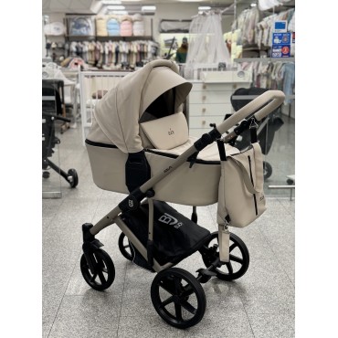Коляска детская 2 в 1 Bjoy Mia LT кожа цвет: бежевая на бежевой раме 02 Коляска детская 2 в 1 Bjoy Mia LT кожа цвет: бежевая на бежевой раме 02