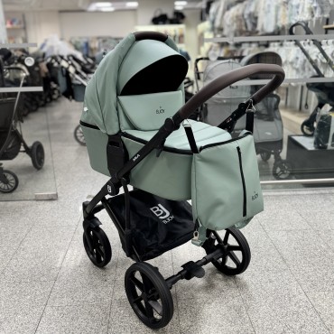 Коляска детская 2 в 1 Bjoy Mia LT кожа цвет: sage 04