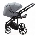 Коляска детская 2 в 1 Adamex Mobi Air Lux кожа + ткань цвет: серый Коляска детская 2 в 1 Adamex Mobi Air Lux кожа + ткань цвет: серый