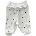 Ползунки для малыша 50 см Newborn принт: сердечки монохром Т-132