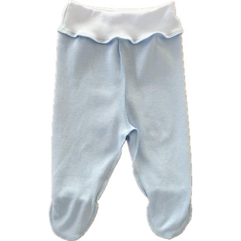 Ползунки для малыша 50 см Newborn однотонные: небесный Т-132/О