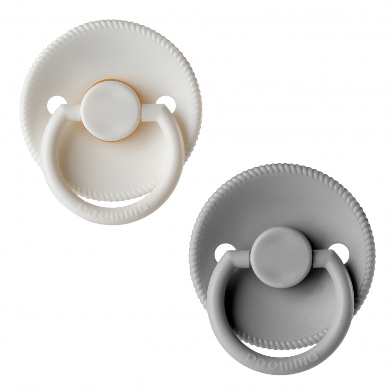 Комплект пустышек с соской из натурального латекса S 0-6 месяцев цвет: Buttercream/light grey PPL11215 Комплект пустышек с соской из натурального латекса S 0-6 месяцев цвет: Buttercream/light grey PPL11215