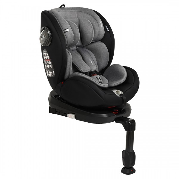 Автокресло детское поворотное с Isofix 0-36 кг Pituso Roys цвет: черный /серый BW21-PRO-Black