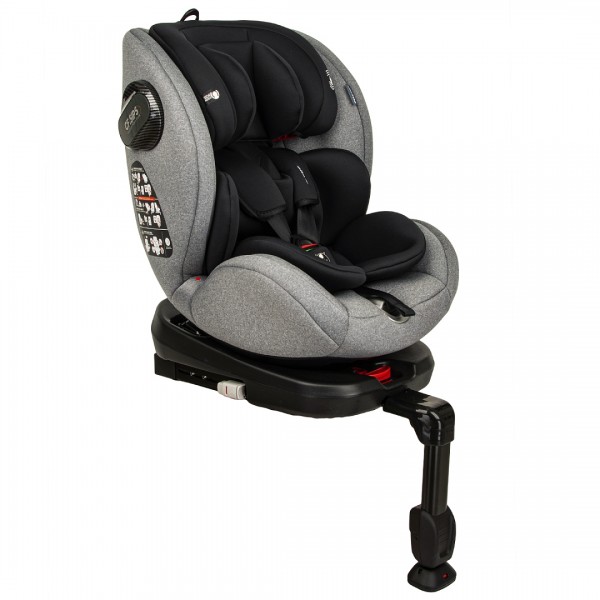 Автокресло детское поворотное с Isofix 0-36 кг Pituso Roys цвет: серый /черный BW21-PRO-Grey/Black