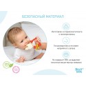 Универсальный прорезыватель BUNNY TEETHER цвет: коралловый