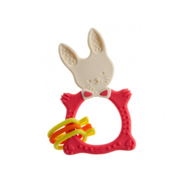 Универсальный прорезыватель BUNNY TEETHER цвет: коралловый