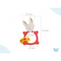Универсальный прорезыватель BUNNY TEETHER цвет: коралловый