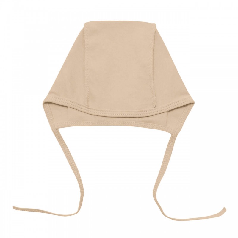 Шапочка-чепчик для малыша 36-38 см цвет: топленое молоко 1529-79