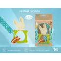 Универсальный прорезыватель BUNNY TEETHER с держателем цвет: зелёный