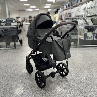 Коляска детская 2 в 1 Bjoy Mia ткань цвет: dark grey/green