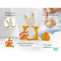 Универсальный прорезыватель BUNNY TEETHER с держателем цвет: горчичный Универсальный прорезыватель BUNNY TEETHER с держателем цвет: горчичный