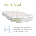 Матрас для прямоугольной кроватки с закругленными кроями Aloe vera Semi-oval  АВ-20/2