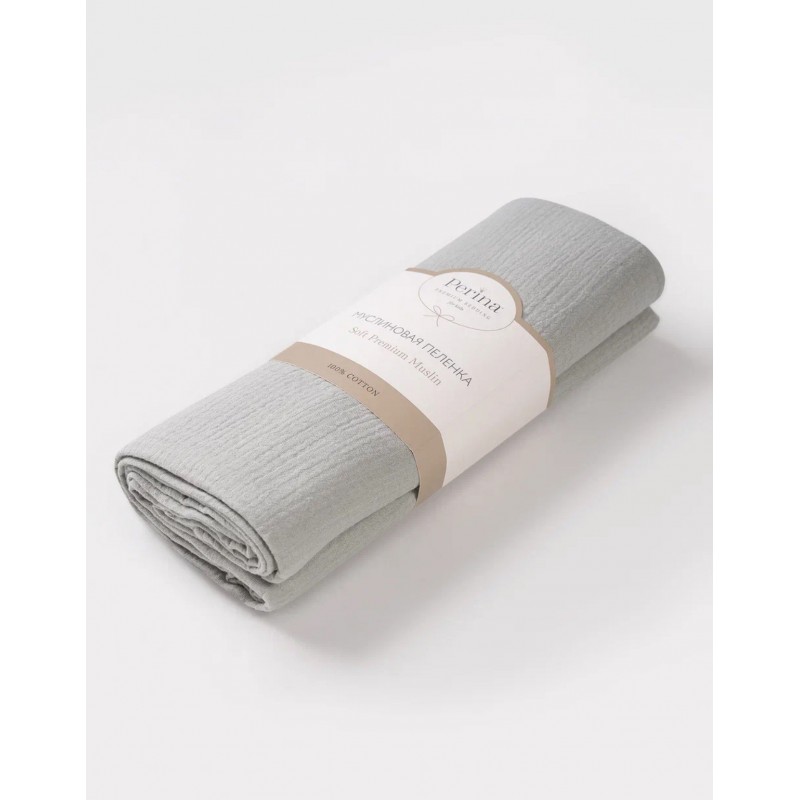 Муслиновая пеленка 130*100 см цвет: шалфей МП.2-13х10-1.22