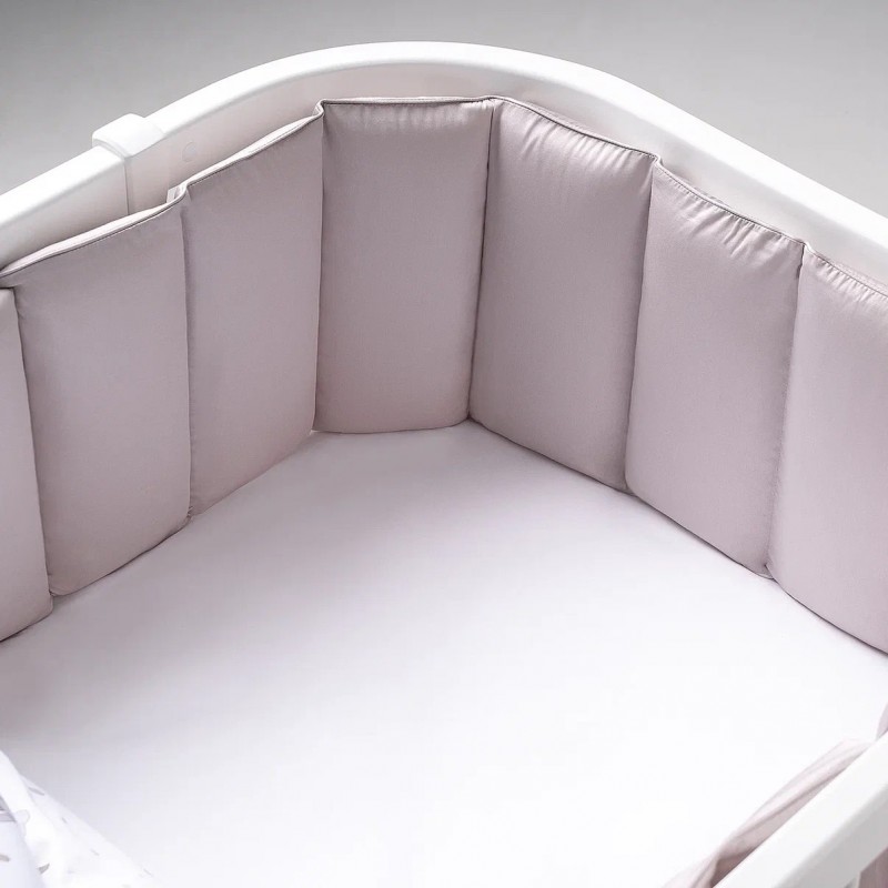 Защита фенс-бортик для детской кроватки Sateen Collection цвет: серый  ФБ-1.03.16