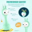 Интерактивная игрушка-погремушка Умный зайка alilo R1 c распознаванием цветов цвет: мятный 60348