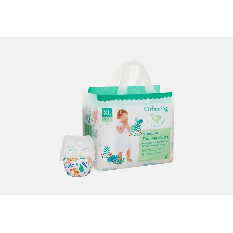 Эко-подгузники-трусики Offspring XL 12-20 кг 30 шт цвет: джунгли