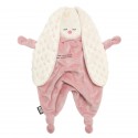 Игрушка мягконабивная комфортер-платочек Зайка пудра 815