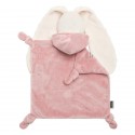 Игрушка мягконабивная комфортер-платочек Зайка пудра 815