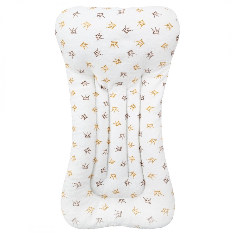 Детский валик - матрасик для купания малыша для ванны с присосками для фиксации Свет Мария цвет: короны 2194-3.2