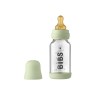 Антиколиковая бутылочка для кормления стеклянная 110 мл Bibs Baby Bottle Complete Set цвет: sage /серо-зеленый