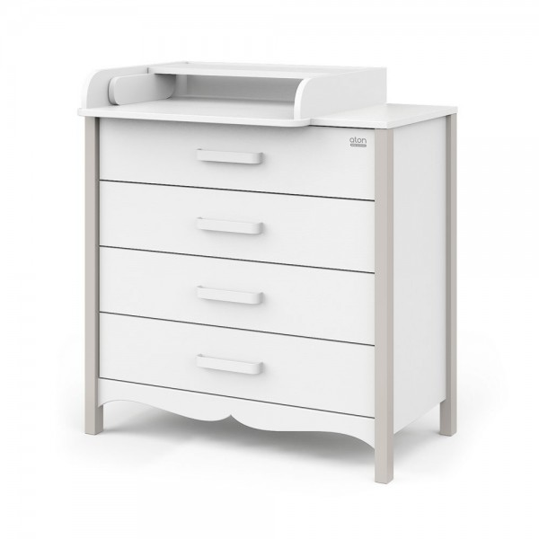 Комод пеленальный детский 4 ящика Атон Felix цвет: кашемир/белый БП-00003550 Комод пеленальный детский 4 ящика Атон Felix цвет: кашемир/белый БП-00003550