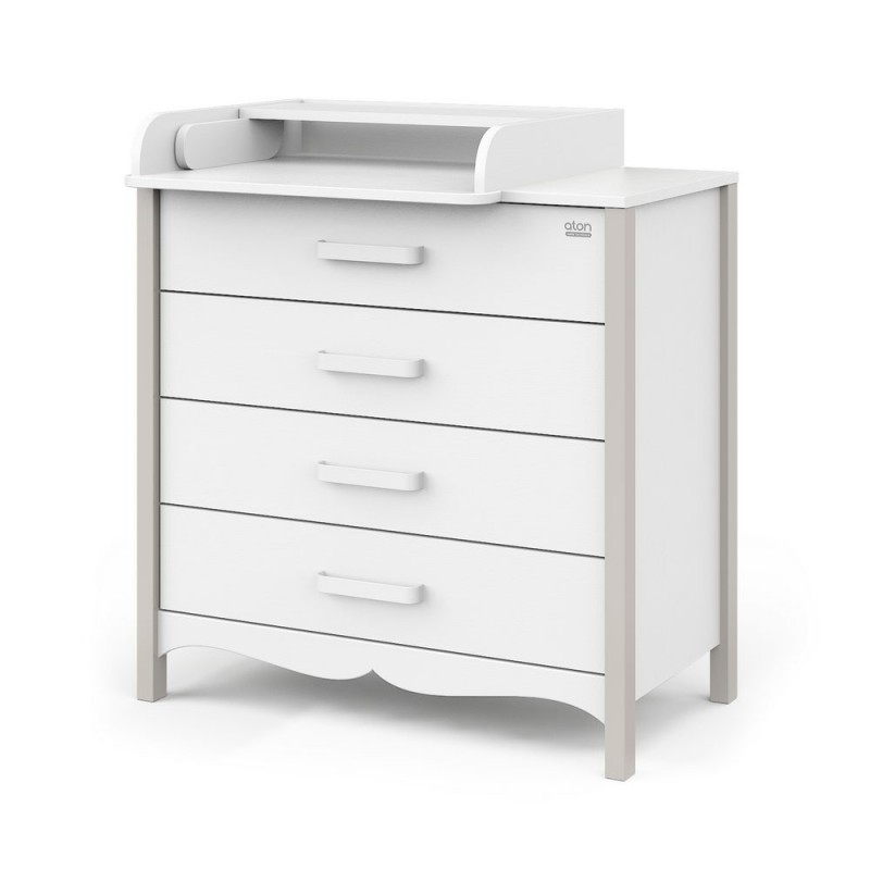 Комод пеленальный детский 4 ящика Атон Felix цвет: кашемир/белый БП-00003550