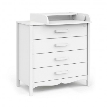 Комод пеленальный детский 4 ящика Атон Felix цвет: белый/белый БП-00003549