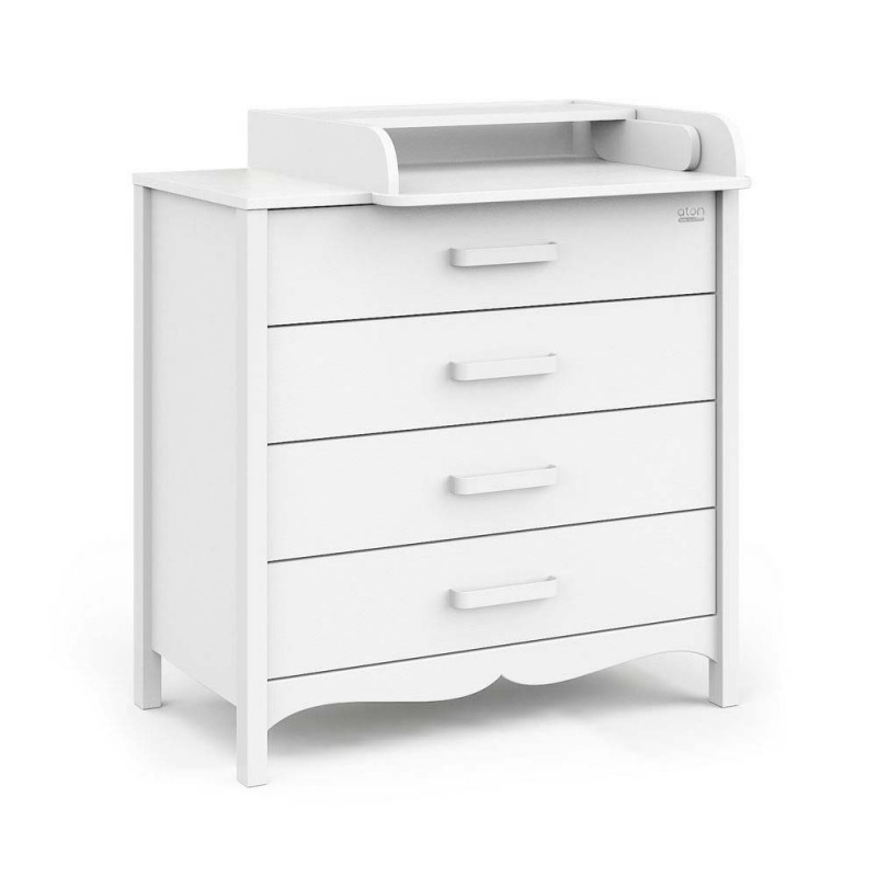 Комод пеленальный детский 4 ящика Атон Felix цвет: белый/белый БП-00003549
