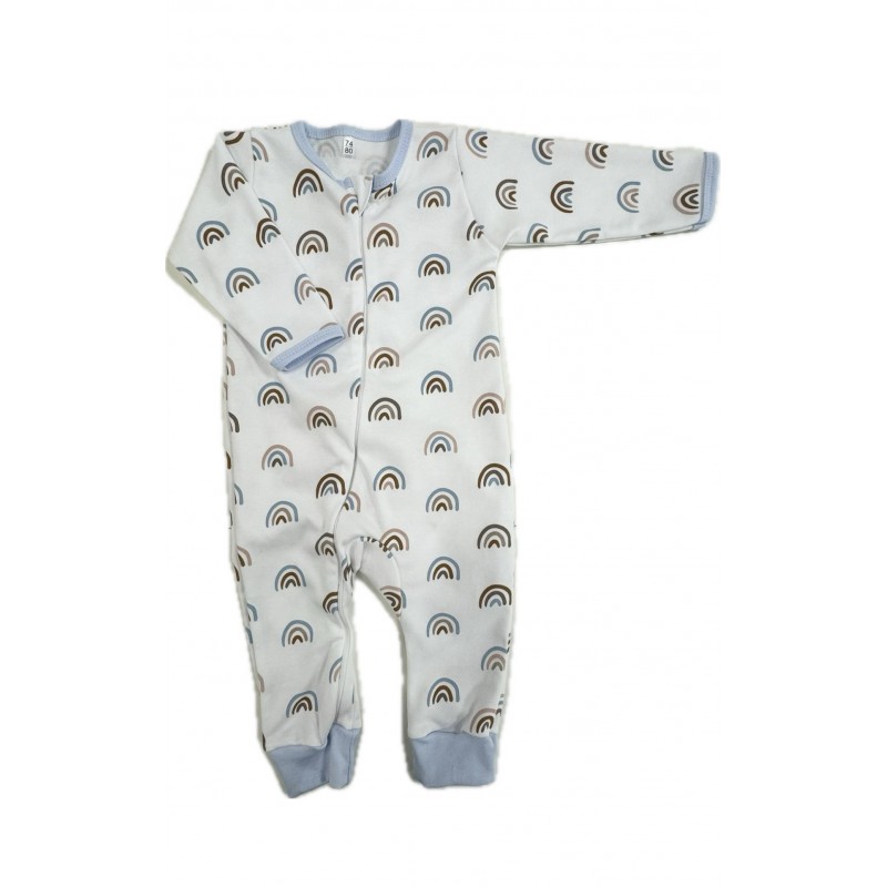 Слип нательный на молнии 74-80 см принт: радуги Т-125