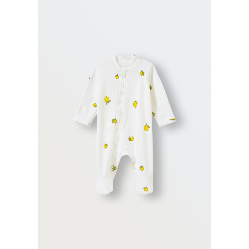 Слип на молнии 62 см цвет: лимончики на молочном 1400-154