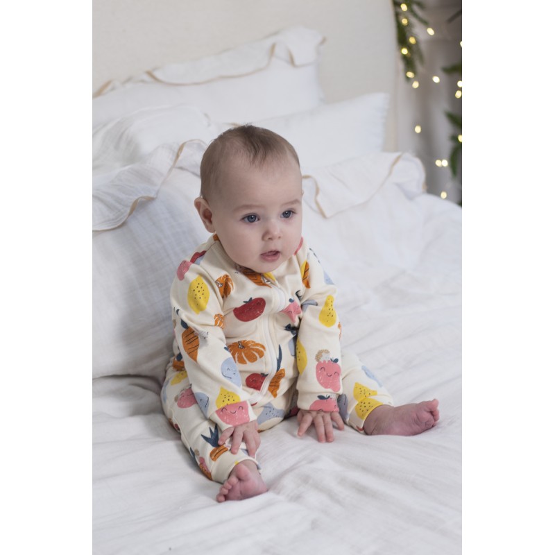 Слип на молнии с манжетами 80 см цвет: овощи 1430-308