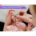 Набор маникюрный детский 3в1: ножницы, пилочка, кусачки цвет: голубой RBM-001-B