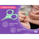 Набор маникюрный детский 3в1: ножницы, пилочка, кусачки цвет: зеленый RBM-001-G