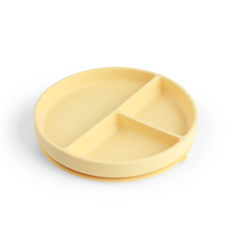 Тарелка секционная силиконовая на присоске Edda цвет: мимоза SPS-01004