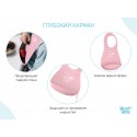 Мягкий нагрудник с карманом для крошек Roxy Kids цвет: розовый